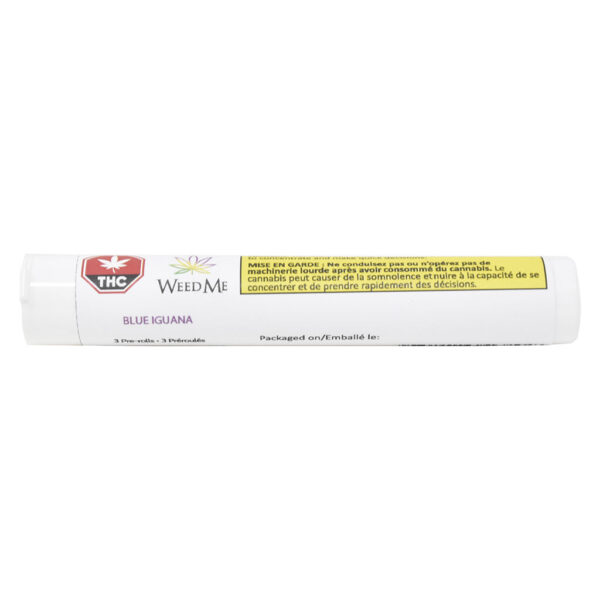 Weed Me Blue Iguana Pre-Roll 1.5 gram cannabis pre-roll packaging